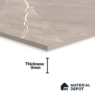 Marble Fior di Bosco Wall & Floor Tile TL 06324 Mushroom Grey 4 ft x 2 ft Matte Finish Vitrified Tile - 9 mm | 4 Random Designs | Suitable For Living Room, Bedroom, Kitchen