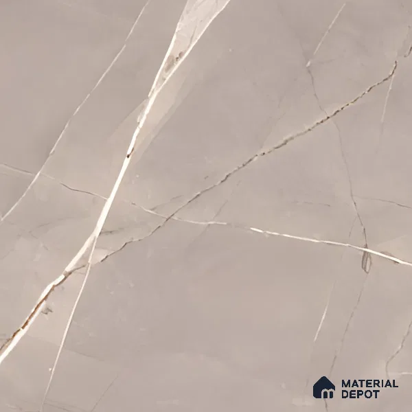 Marble Fior di Bosco Wall & Floor Tile TL 06324 Mushroom Grey 4 ft x 2 ft Matte Finish Vitrified Tile - 9 mm | 4 Random Designs | Suitable For Living Room, Bedroom, Kitchen