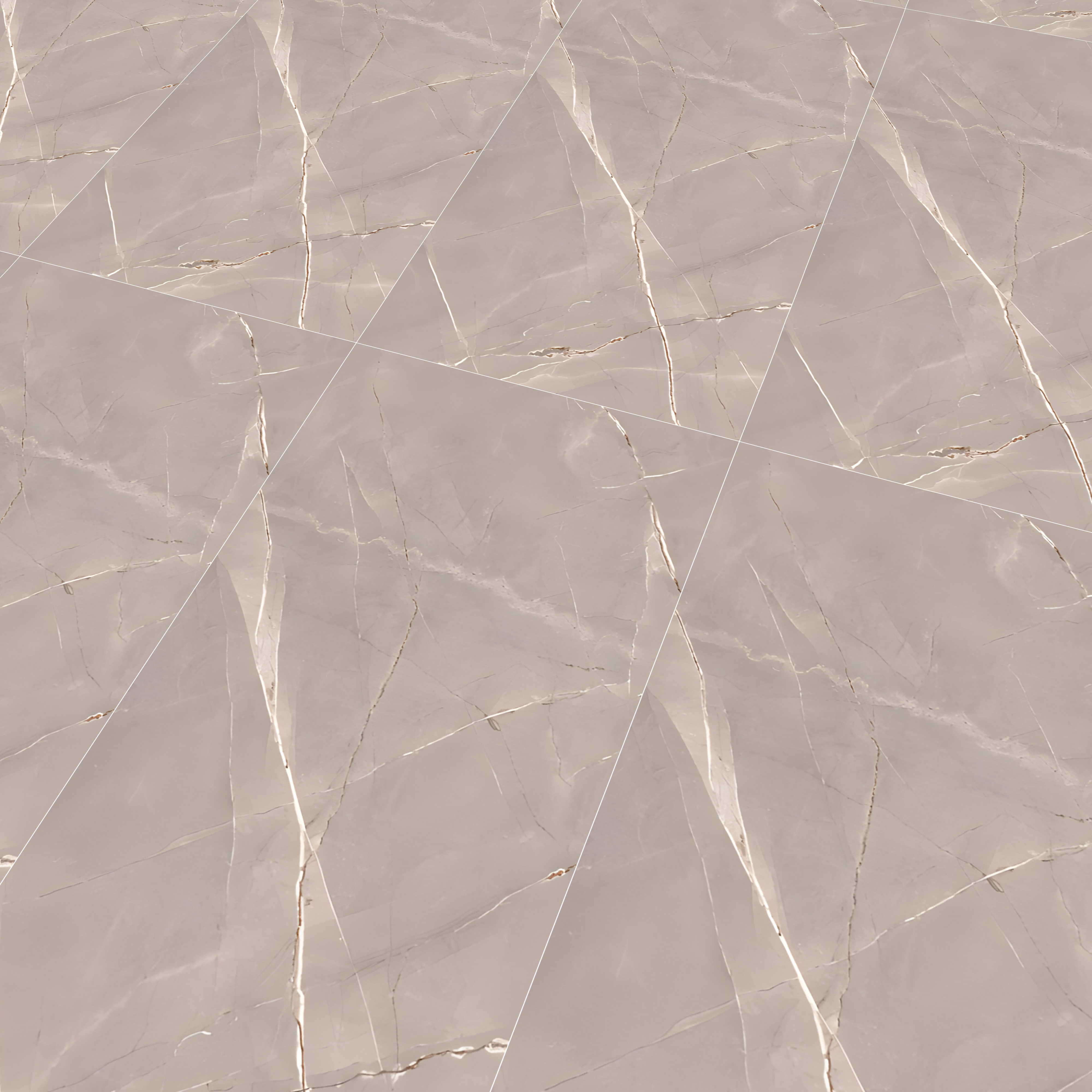 Marble Fior di Bosco Wall & Floor Tile TL 06324 Mushroom Grey 4 ft x 2 ft Matte Finish Vitrified Tile - 9 mm | 4 Random Designs | Suitable For Living Room, Bedroom, Kitchen
