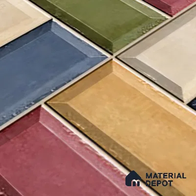 Faux Subway Wall Tile TL 06328 C  Angle Flow 12 inch x 12 inch Ceramic Matte Finish - 9.5 mm | Suitable for Accent / Feature Walls, Bathroom, Kitchen Wall & Backsplashes | Please Expect a Slight Variation of Pattern
