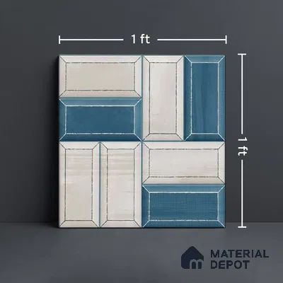 Faux Subway Wall Tile TL 06328  Edge Craft 12 inch x 12 inch Ceramic Matte Finish - 9.5 mm | Suitable for Accent / Feature Walls, Bathroom, Kitchen Wall & Backsplashes | Please Expect a Slight Variation of Pattern