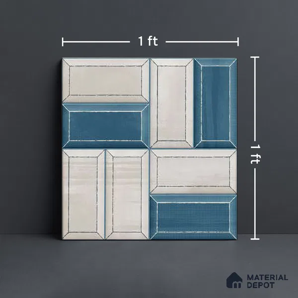 Faux Subway Wall Tile TL 06328  Edge Craft 12 inch x 12 inch Ceramic Matte Finish - 9.5 mm | Suitable for Accent / Feature Walls, Bathroom, Kitchen Wall & Backsplashes | Please Expect a Slight Variation of Pattern