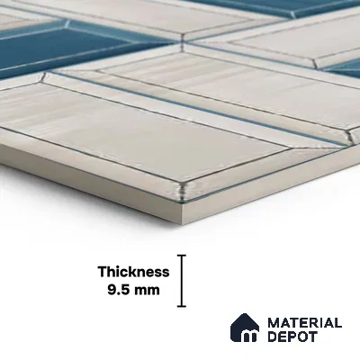 Faux Subway Wall Tile TL 06328  Edge Craft 12 inch x 12 inch Ceramic Matte Finish - 9.5 mm | Suitable for Accent / Feature Walls, Bathroom, Kitchen Wall & Backsplashes | Please Expect a Slight Variation of Pattern