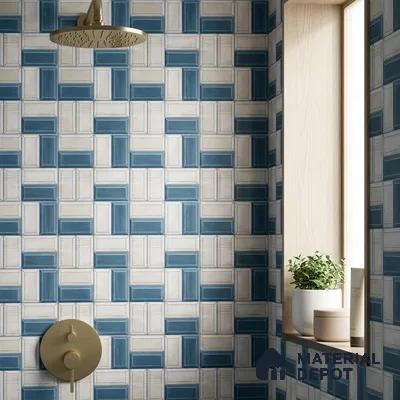 Faux Subway Wall Tile TL 06328  Edge Craft 12 inch x 12 inch Ceramic Matte Finish - 9.5 mm | Suitable for Accent / Feature Walls, Bathroom, Kitchen Wall & Backsplashes | Please Expect a Slight Variation of Pattern
