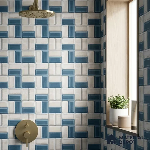 Faux Subway Wall Tile TL 06328 Edge Craft 12 inch x 12 inch Ceramic Matte Finish - 9.5 mm | Suitable for Accent / Feature Walls, Bathroom, Kitchen Wall & Backsplashes | Please Expect a Slight Variation of Pattern