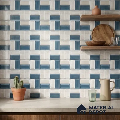 Faux Subway Wall Tile TL 06328  Edge Craft 12 inch x 12 inch Ceramic Matte Finish - 9.5 mm | Suitable for Accent / Feature Walls, Bathroom, Kitchen Wall & Backsplashes | Please Expect a Slight Variation of Pattern