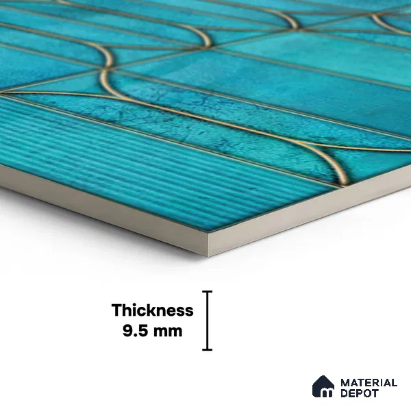Faux Subway Wall Tile TL 06329  Wave Line 12 inch x 12 inch Ceramic Matte Finish - 9.5 mm | Suitable for Accent / Feature Walls, Bathroom, Kitchen Wall & Backsplashes | Please Expect a Slight Variation of Pattern