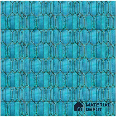 Faux Subway Wall Tile TL 06329  Wave Line 12 inch x 12 inch Ceramic Matte Finish - 9.5 mm | Suitable for Accent / Feature Walls, Bathroom, Kitchen Wall & Backsplashes | Please Expect a Slight Variation of Pattern