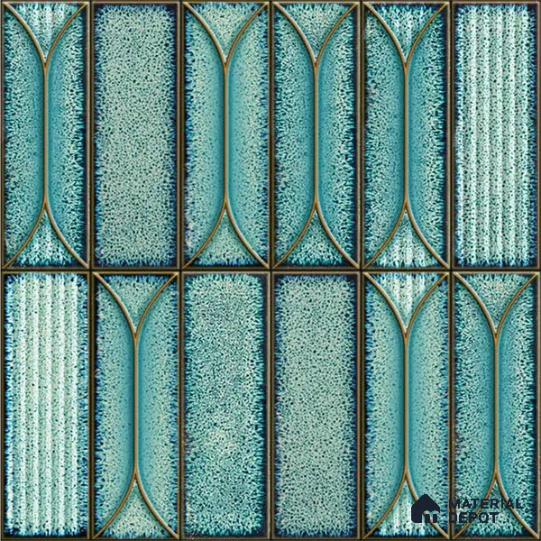 Faux Subway Wall Tile TL 06330  Aqua Drift 12 inch x 12 inch Ceramic Matte Finish - 9.5 mm | Suitable for Accent / Feature Walls, Bathroom, Kitchen Wall & Backsplashes | Please Expect a Slight Variation of Pattern