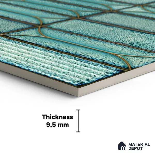Faux Subway Wall Tile TL 06330  Aqua Drift 12 inch x 12 inch Ceramic Matte Finish - 9.5 mm | Suitable for Accent / Feature Walls, Bathroom, Kitchen Wall & Backsplashes | Please Expect a Slight Variation of Pattern