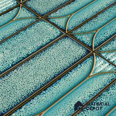 Faux Subway Wall Tile TL 06330  Aqua Drift 12 inch x 12 inch Ceramic Matte Finish - 9.5 mm | Suitable for Accent / Feature Walls, Bathroom, Kitchen Wall & Backsplashes | Please Expect a Slight Variation of Pattern