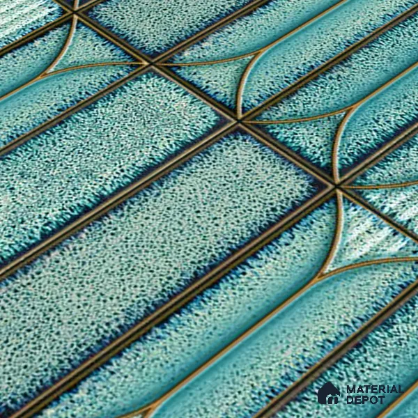 Faux Subway Wall Tile TL 06330  Aqua Drift 12 inch x 12 inch Ceramic Matte Finish - 9.5 mm | Suitable for Accent / Feature Walls, Bathroom, Kitchen Wall & Backsplashes | Please Expect a Slight Variation of Pattern