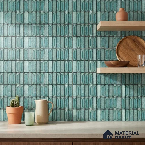 Faux Subway Wall Tile TL 06330  Aqua Drift 12 inch x 12 inch Ceramic Matte Finish - 9.5 mm | Suitable for Accent / Feature Walls, Bathroom, Kitchen Wall & Backsplashes | Please Expect a Slight Variation of Pattern