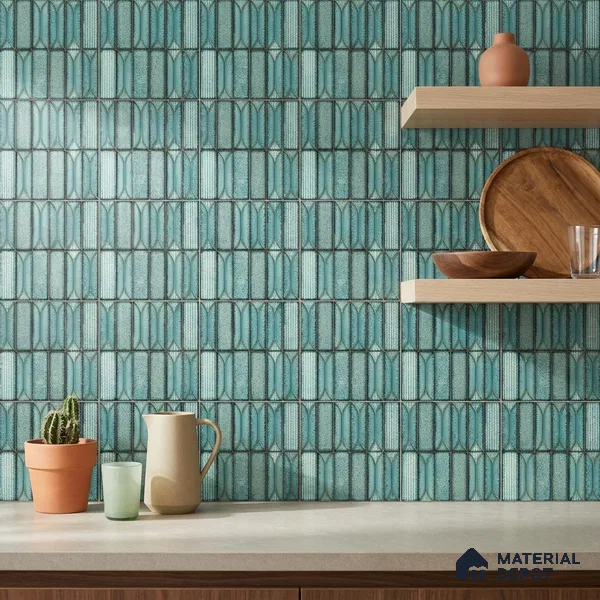 Faux Subway Wall Tile TL 06330  Aqua Drift 12 inch x 12 inch Ceramic Matte Finish - 9.5 mm | Suitable for Accent / Feature Walls, Bathroom, Kitchen Wall & Backsplashes | Please Expect a Slight Variation of Pattern