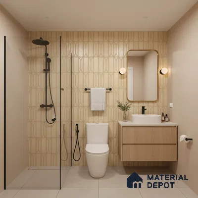 Faux Subway Wall Tile TL 06331  Marine Edge 12 inch x 12 inch Ceramic Matte Finish - 9.5 mm | Suitable for Accent / Feature Walls, Bathroom, Kitchen Wall & Backsplashes | Please Expect a Slight Variation of Pattern