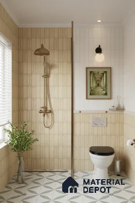 Faux Subway Wall Tile TL 06331  Marine Edge 12 inch x 12 inch Ceramic Matte Finish - 9.5 mm | Suitable for Accent / Feature Walls, Bathroom, Kitchen Wall & Backsplashes | Please Expect a Slight Variation of Pattern