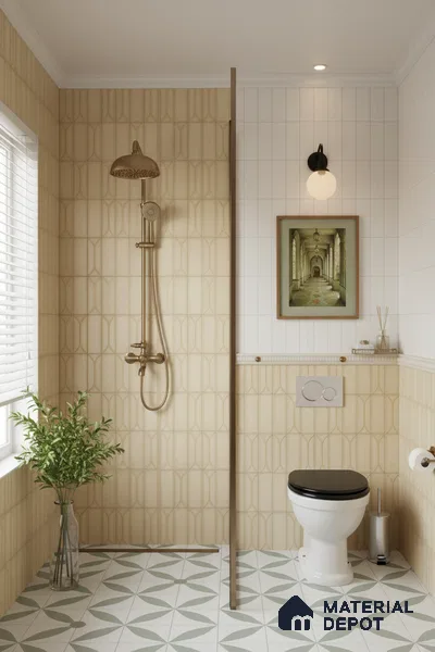 Faux Subway Wall Tile TL 06331 Marine Edge 12 inch x 12 inch Ceramic Matte Finish - 9.5 mm | Suitable for Accent / Feature Walls, Bathroom, Kitchen Wall & Backsplashes | Please Expect a Slight Variation of Pattern