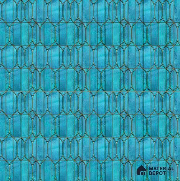 Faux Subway Wall Tile TL 06332 C  Harbor 12 inch x 12 inch Ceramic Glossy Finish - 9.5 mm | Suitable for Accent / Feature Walls, Bathroom, Kitchen Wall & Backsplashes | Please Expect a Slight Variation of Pattern
