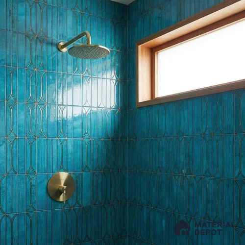 Faux Subway Wall Tile TL 06332 C  Harbor 12 inch x 12 inch Ceramic Glossy Finish - 9.5 mm | Suitable for Accent / Feature Walls, Bathroom, Kitchen Wall & Backsplashes | Please Expect a Slight Variation of Pattern