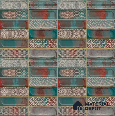 Faux Subway Wall Tile TL 06333 B  Ovalite 12 inch x 12 inch Ceramic Matte Finish - 9.5 mm | Suitable for Accent / Feature Walls, Bathroom, Kitchen Wall & Backsplashes | Please Expect a Slight Variation of Pattern