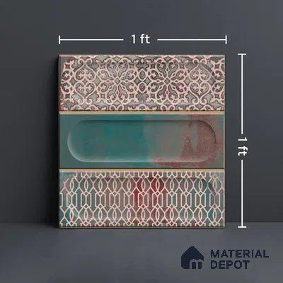Faux Subway Wall Tile TL 06333 B  Ovalite 12 inch x 12 inch Ceramic Matte Finish - 9.5 mm | Suitable for Accent / Feature Walls, Bathroom, Kitchen Wall & Backsplashes | Please Expect a Slight Variation of Pattern