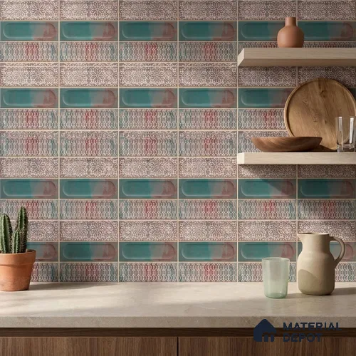 Faux Subway Wall Tile TL 06333 B Ovalite 12 inch x 12 inch Ceramic Matte Finish - 9.5 mm | Suitable for Accent / Feature Walls, Bathroom, Kitchen Wall & Backsplashes | Please Expect a Slight Variation of Pattern
