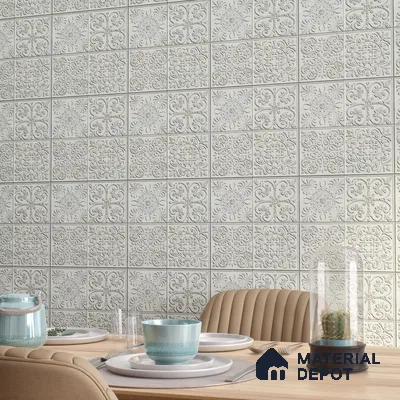 Moroccan Wall Tile TL 06334 B Primora 12 inch x 12 inch Ceramic Matte Finish - 9.5 mm | Suitable for Accent/Feature Walls, Bathroom, Kitchen, Dining Area | Please Expect a Slight Variation of Pattern