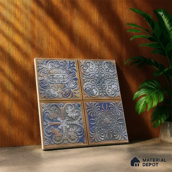 Moroccan Wall Tile TL 06334 Oristone 12 inch x 12 inch Ceramic Matte Finish - 9.5 mm | Suitable for Accent/Feature Walls, Bathroom, Kitchen, Dining Area | Please Expect a Slight Variation of Pattern