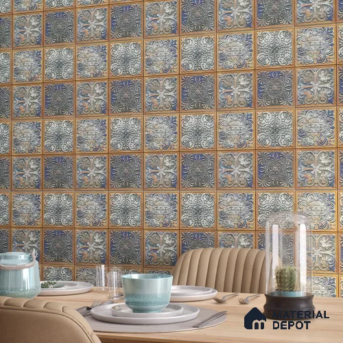 Moroccan Wall Tile TL 06334 Oristone 12 inch x 12 inch Ceramic Matte Finish - 9.5 mm | Suitable for Accent/Feature Walls, Bathroom, Kitchen, Dining Area | Please Expect a Slight Variation of Pattern