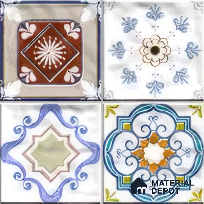 Moroccan Wall & Floor Tile TL 06335 B Mesh 12 inch x 12 inch Ceramic Matte Finish - 9.5 mm | Suitable for Accent/Feature Walls, Bathroom, Kitchen, Dining Area | Please Expect a Slight Variation of Pattern