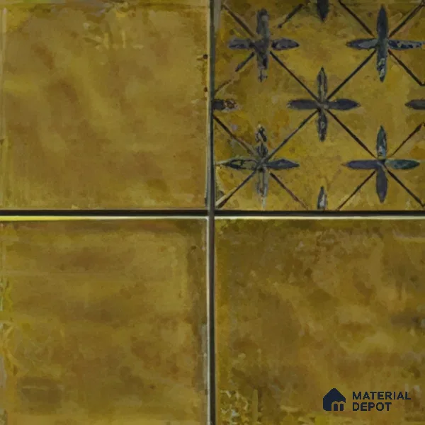 Moroccan Wall Tile TL 06335 Linea 12 inch x 12 inch Ceramic Matte Finish - 9.5 mm | Suitable for Accent/Feature Walls, Bathroom, Kitchen, Dining Area | Please Expect a Slight Variation of Pattern