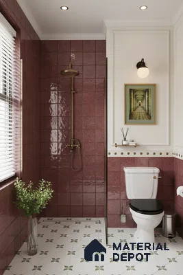 Subway  Wall Tile TL 06336 C  Laygrid 12 inch x 12 inch Ceramic Glossy Finish - 9.5 mm | Suitable for Accent / Feature Walls, Bathroom, Kitchen Wall & Backsplashes | Please Expect a Slight Variation of Pattern