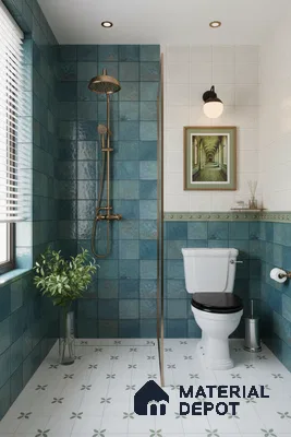 Subway  Wall Tile TL 06336  Patrinet 12 inch x 12 inch Ceramic Glossy Finish - 9.5 mm | Suitable for Accent / Feature Walls, Bathroom, Kitchen Wall & Backsplashes | Please Expect a Slight Variation of Pattern (Sample)