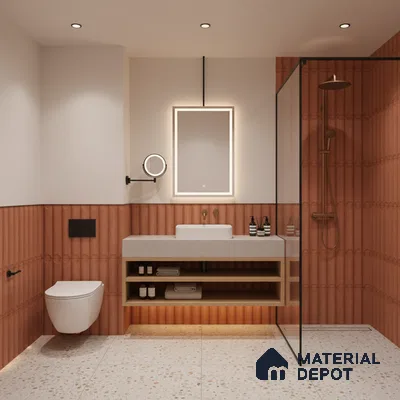 Faux Subway Wall Tile TL 06337  Symmetra 12 inch x 12 inch Ceramic Matte Finish - 9.5 mm | Suitable for Accent / Feature Walls, Bathroom, Kitchen Wall & Backsplashes | Please Expect a Slight Variation of Pattern (Sample)