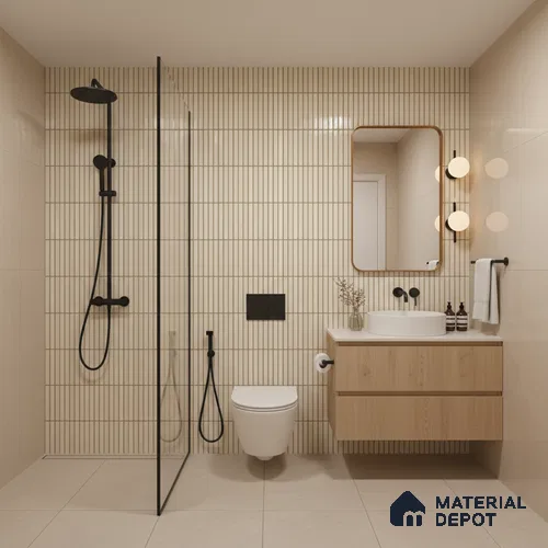 Faux Subway Wall Tile TL 06339 B Kitkat Chocogrid 12 inch x 12 inch Ceramic Glossy Finish - 9.5 mm | Suitable for Accent / Feature Walls, Bathroom, Kitchen Wall & Backsplashes | Please Expect a Slight Variation of Pattern