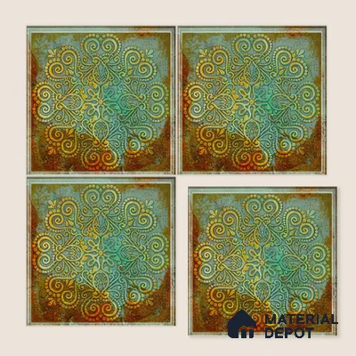 Moroccan Wall Tile TL 06339 C Artiflow 12 inch x 12 inch Ceramic Matte Finish - 9.5 mm | Suitable for Accent/Feature Walls, Bathroom, Kitchen, Dining Area | Please Expect a Slight Variation of Pattern