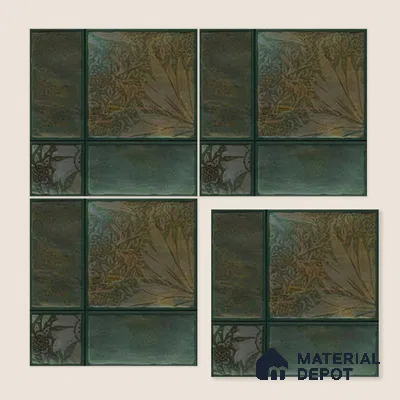 Moroccan Wall Tile TL 06340 B Patternix 12 inch x 12 inch Ceramic Matte Finish - 9.5 mm | Suitable for Accent/Feature Walls, Bathroom, Kitchen, Dining Area | Please Expect a Slight Variation of Pattern