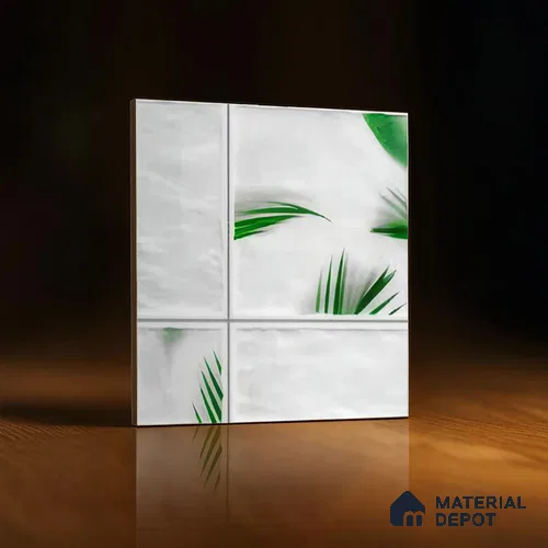 Moroccan Wall Tile TL 06341 Filigra 12 inch x 12 inch Ceramic Matte Finish - 9.5 mm | Suitable for Bathroom, Kitchen, Balcony | Please Expect a Slight Variation of Pattern