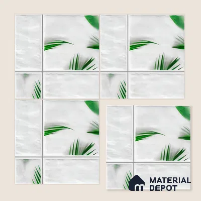Moroccan Wall Tile TL 06341 Filigra 12 inch x 12 inch Ceramic Matte Finish - 9.5 mm | Suitable for Bathroom, Kitchen, Balcony | Please Expect a Slight Variation of Pattern