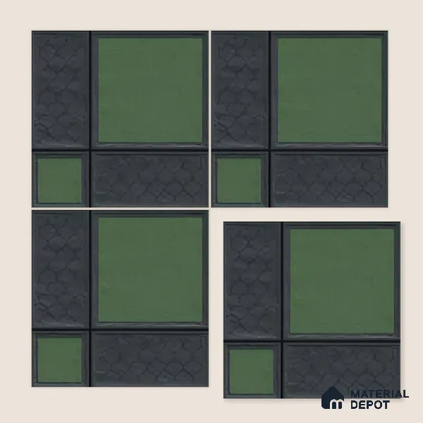 Moroccan Wall Tile TL 06343 Desigra 12 inch x 12 inch Ceramic Matte Finish - 9.5 mm | Suitable for Bathroom, Kitchen, Balcony | Please Expect a Slight Variation of Pattern