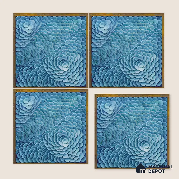 Moroccan Wall Tile TL 06344 B Blossora 12 inch x 12 inch Ceramic Matte Finish - 9.5 mm | Suitable for Accent/Feature Walls, Dining Area, Kitchen | Please Expect a Slight Variation of Pattern