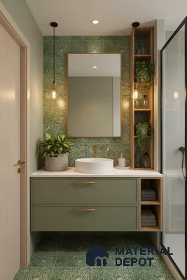 Moroccan Wall Tile TL 06344 Florama 12 inch x 12 inch Ceramic Matte Finish - 9.5 mm | Suitable for Accent / Feature Walls, Bathroom, Kitchen Wall & Backsplashes | Please Expect a Slight Variation of Pattern (Sample)