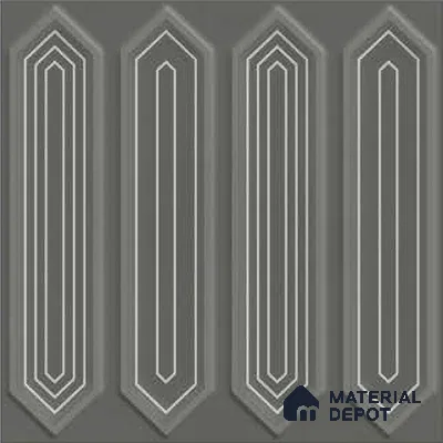 Faux Subway Wall Tile TL 06345 C  Picket Edgora 12 inch x 12 inch Ceramic Matte Finish - 9.5 mm | Suitable for Accent / Feature Walls, Bathroom, Kitchen Wall & Backsplashes | Please Expect a Slight Variation of Pattern