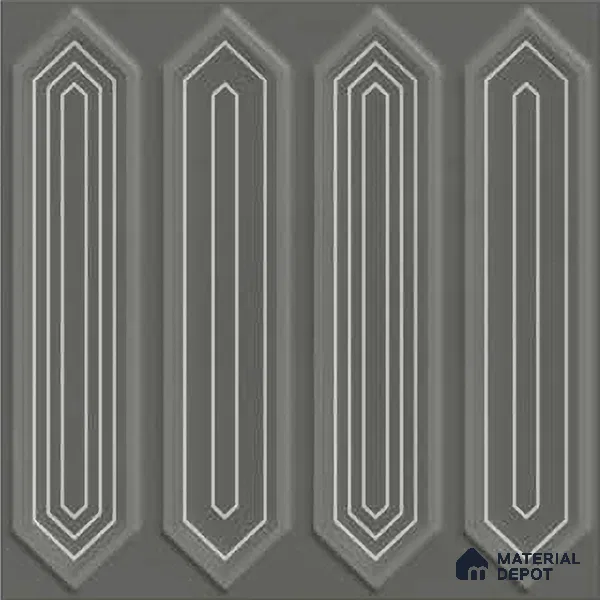 Faux Subway Wall Tile TL 06345 C Picket Edgora 12 inch x 12 inch Ceramic Matte Finish - 9.5 mm | Suitable for Accent / Feature Walls, Bathroom, Kitchen Wall & Backsplashes | Please Expect a Slight Variation of Pattern