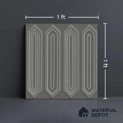 Faux Subway Wall Tile TL 06345 C  Picket Edgora 12 inch x 12 inch Ceramic Matte Finish - 9.5 mm | Suitable for Accent / Feature Walls, Bathroom, Kitchen Wall & Backsplashes | Please Expect a Slight Variation of Pattern