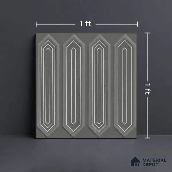 Faux Subway Wall Tile TL 06345 C Picket Edgora 12 inch x 12 inch Ceramic Matte Finish - 9.5 mm | Suitable for Accent / Feature Walls, Bathroom, Kitchen Wall & Backsplashes | Please Expect a Slight Variation of Pattern