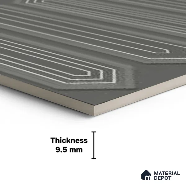 Faux Subway Wall Tile TL 06345 C Picket Edgora 12 inch x 12 inch Ceramic Matte Finish - 9.5 mm | Suitable for Accent / Feature Walls, Bathroom, Kitchen Wall & Backsplashes | Please Expect a Slight Variation of Pattern