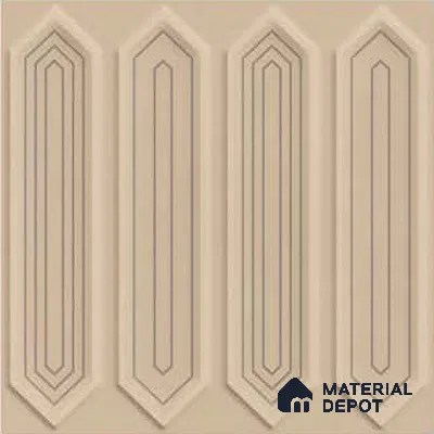Faux Subway Wall Tile TL 06345  Picket Fence Flow 12 inch x 12 inch Ceramic Matte Finish - 9.5 mm | Suitable for Accent / Feature Walls, Bathroom, Kitchen Wall & Backsplashes | Please Expect a Slight Variation of Pattern