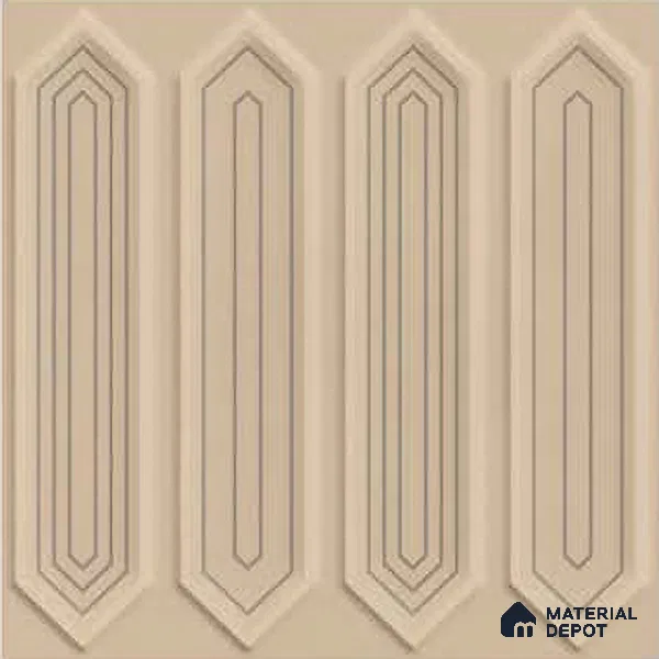 Faux Subway Wall Tile TL 06345 Picket Fence Flow 12 inch x 12 inch Ceramic Matte Finish - 9.5 mm | Suitable for Accent / Feature Walls, Bathroom, Kitchen Wall & Backsplashes | Please Expect a Slight Variation of Pattern