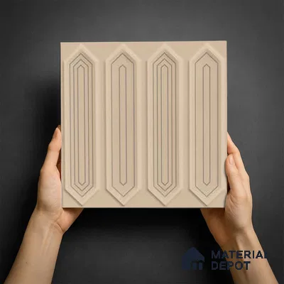 Faux Subway Wall Tile TL 06345  Picket Fence Flow 12 inch x 12 inch Ceramic Matte Finish - 9.5 mm | Suitable for Accent / Feature Walls, Bathroom, Kitchen Wall & Backsplashes | Please Expect a Slight Variation of Pattern